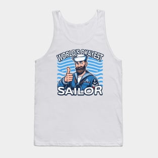 Navy Humor Tee - World's Okayest Sailor Graphic Tank Top